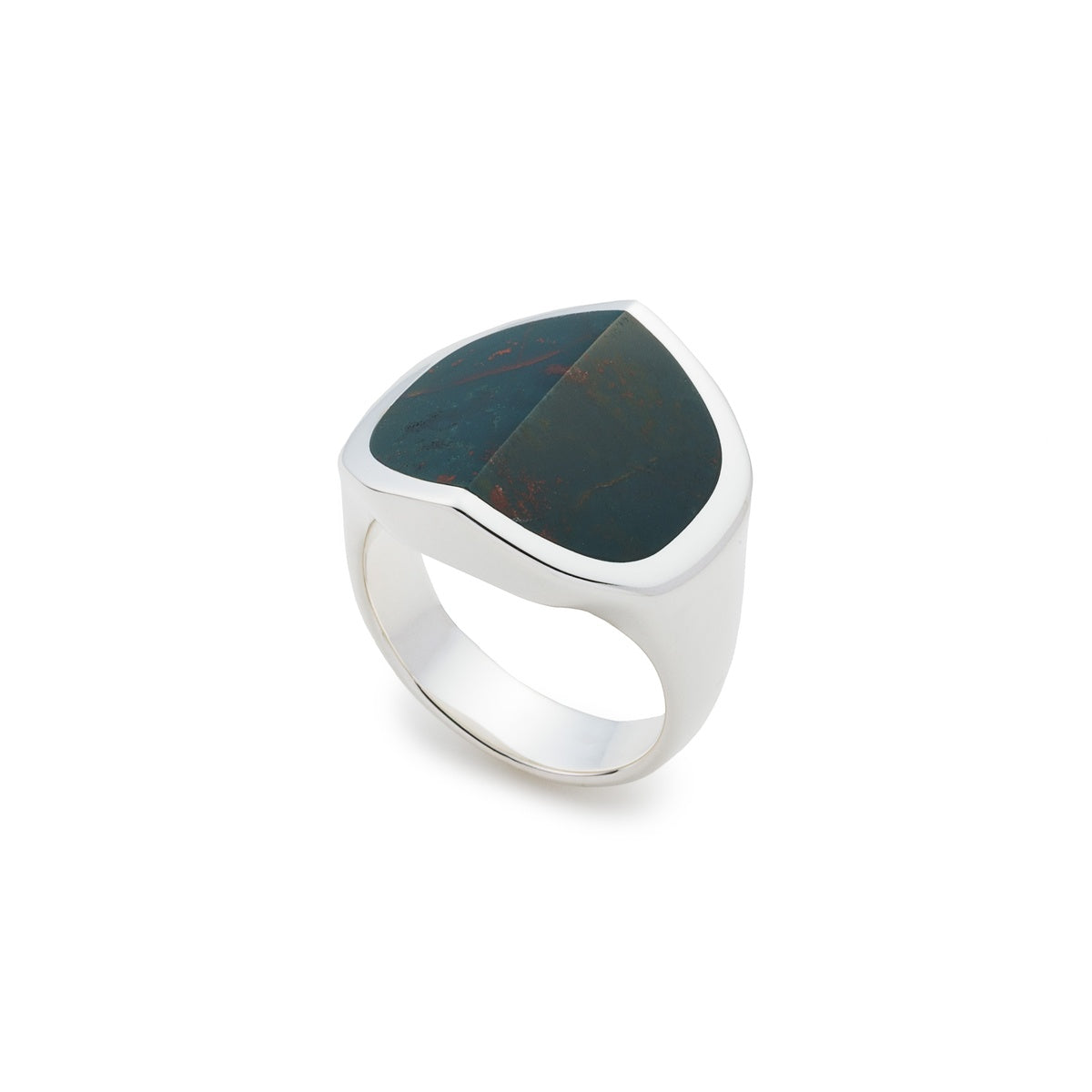 EQUINOX-Pyramid Blood Stone Ring Large size