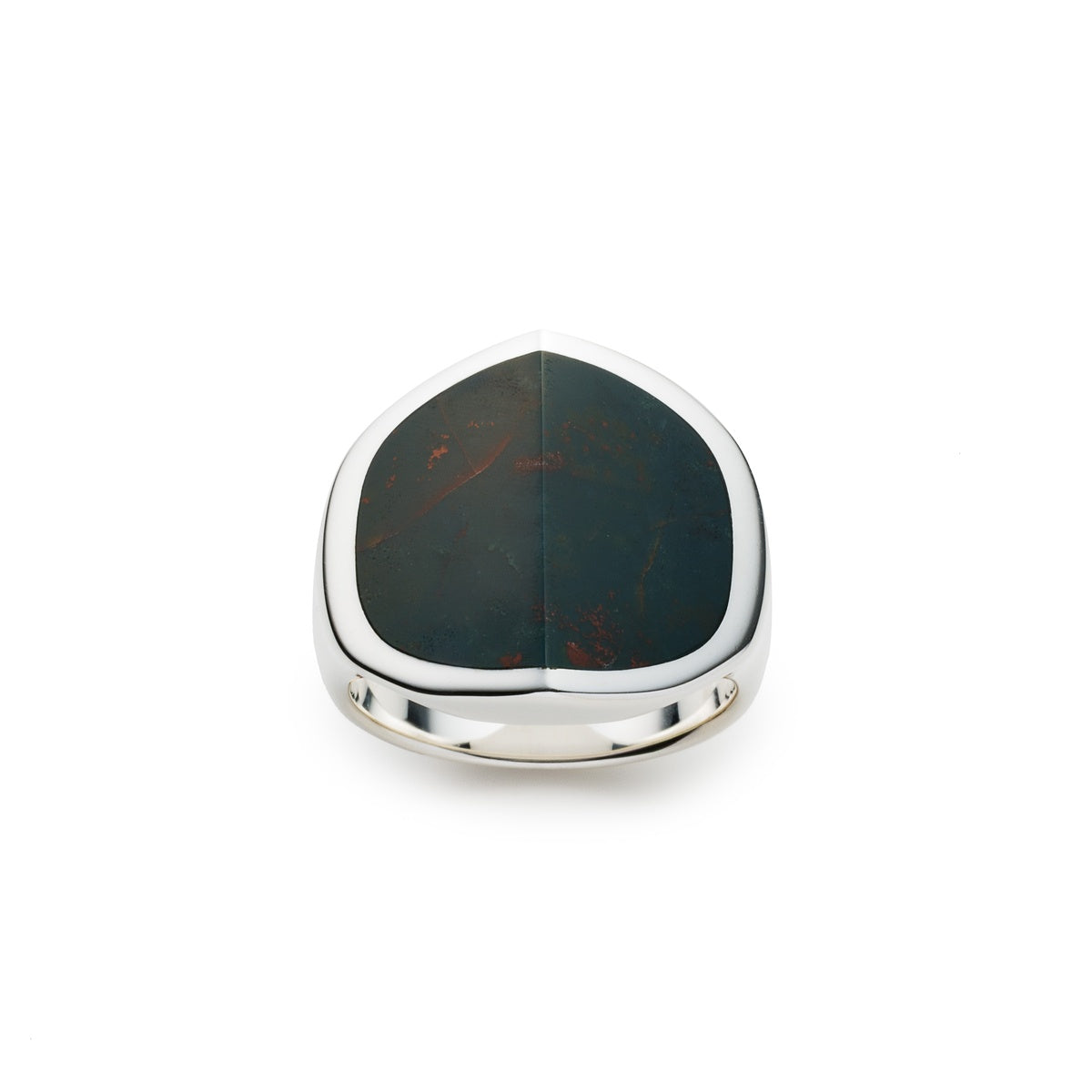 EQUINOX-Pyramid Blood Stone Ring Large size