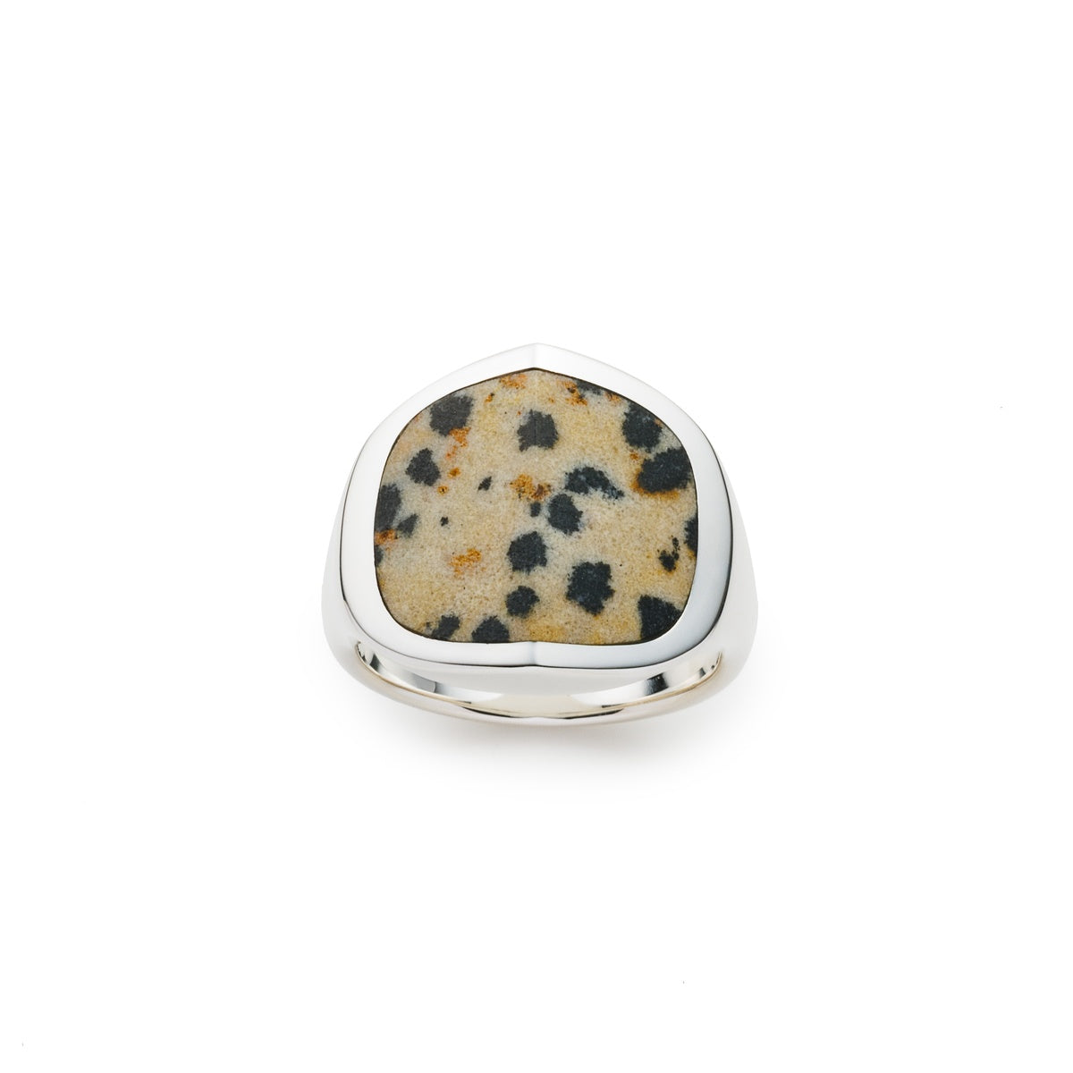 EQUINOX-Pyramid Dalmatian Jasper Ring Medium size