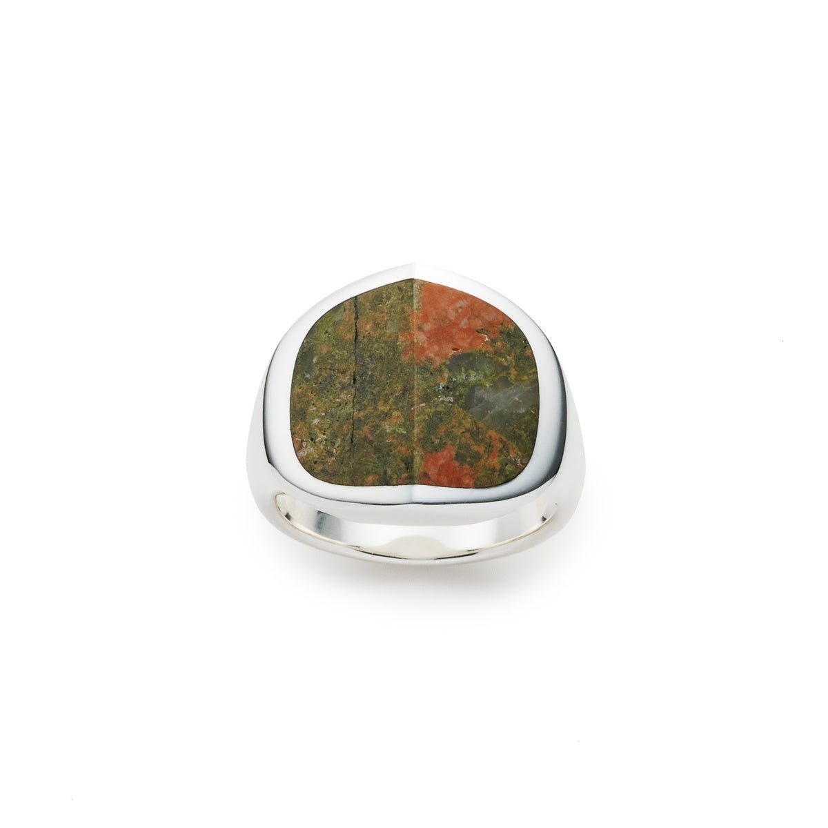EQUINOX-Pyramid Unakite eye Ring Medium size