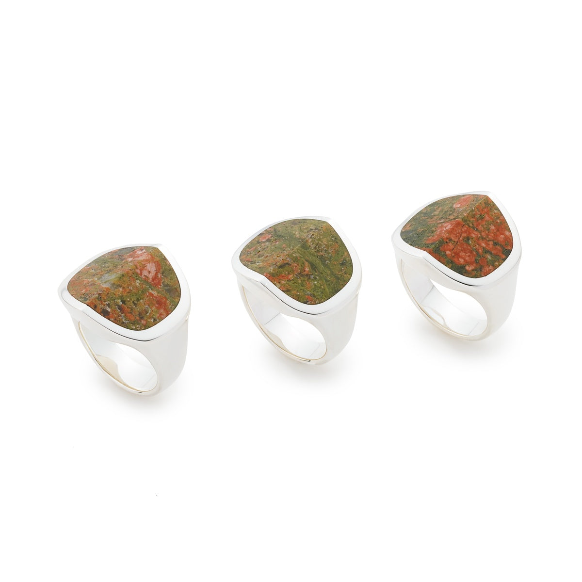 EQUINOX-Pyramid Unakite Ring Large size