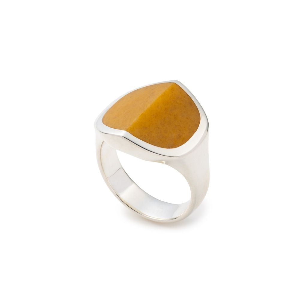 【Made-To-Order】EQUINOX-Pyramid Yellow Aventurine Ring Large size
