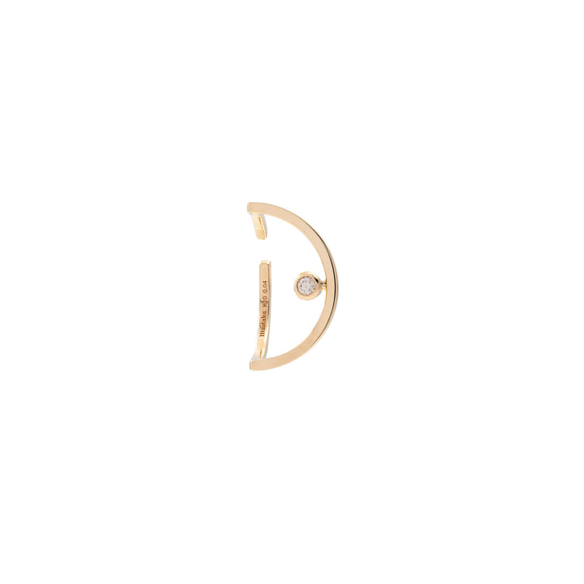 TREEHOPPER Bezel Diamond Ear Cuff Medium size