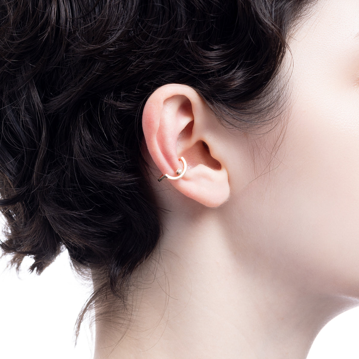 TREEHOPPER Bezel Diamond Ear Cuff Small size