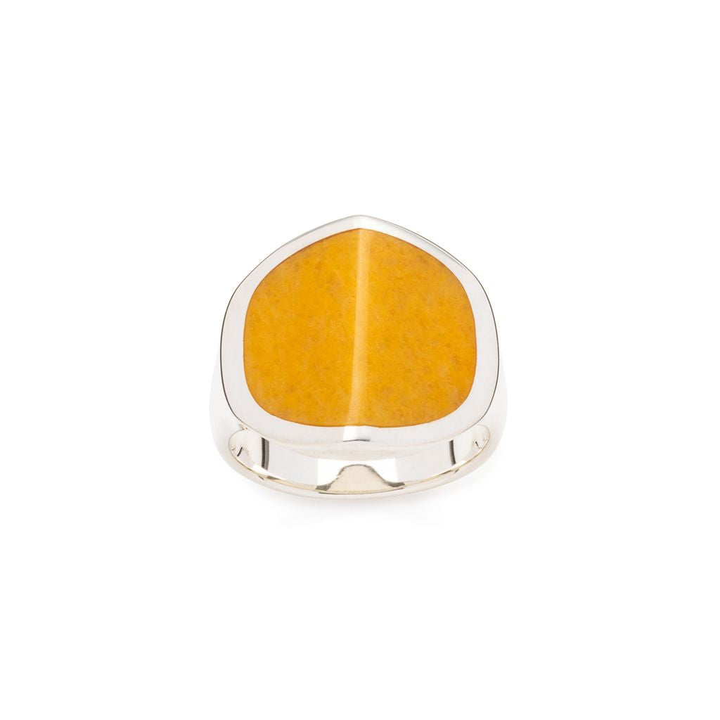 【Made-To-Order】EQUINOX-Pyramid Yellow Aventurine Ring Large size