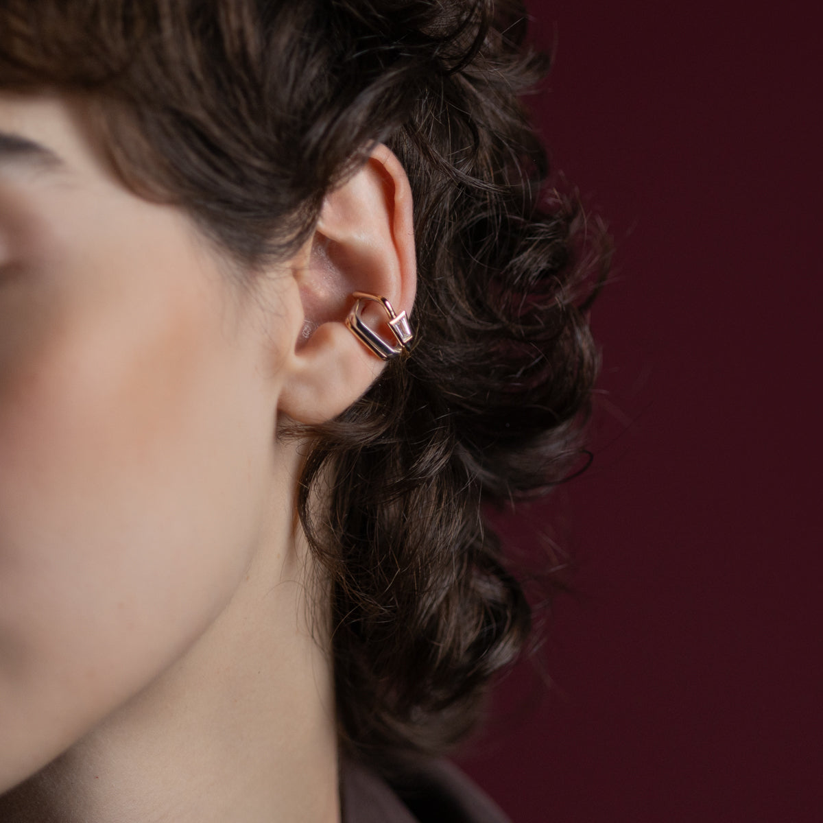 ALL ABOUT BASICS Square Ear Cuff