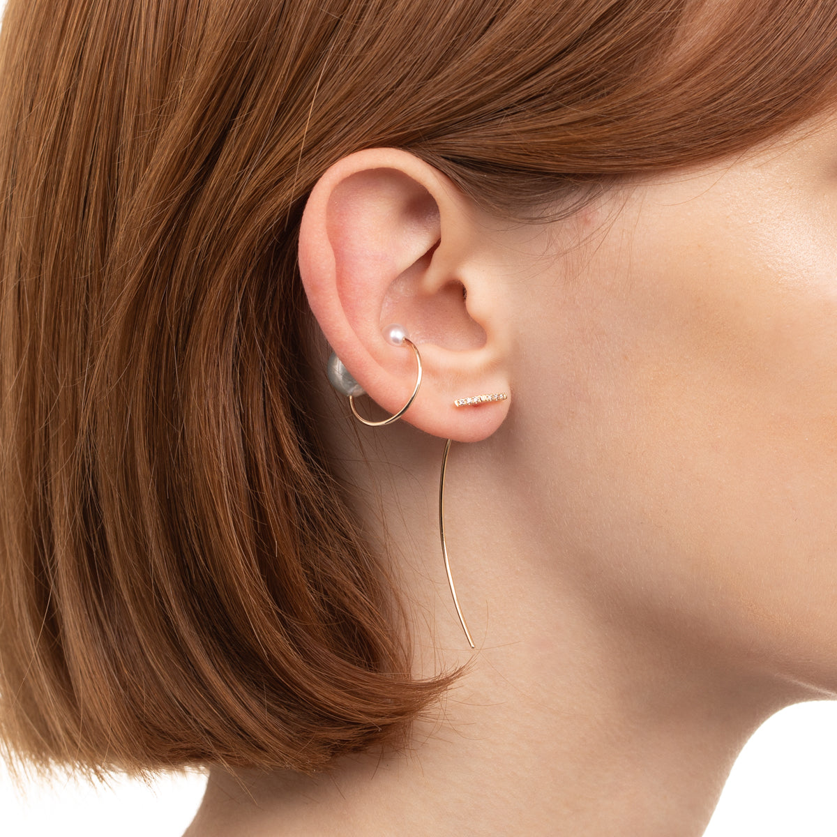 TRAPEZE Diamond Arrow Earring