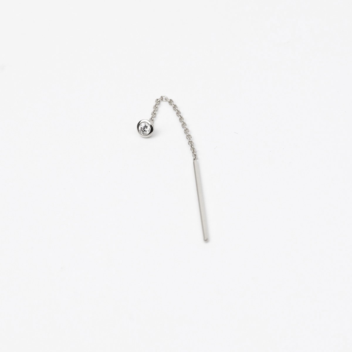 18K MANHATTAN Diamond Chain Earring Small size