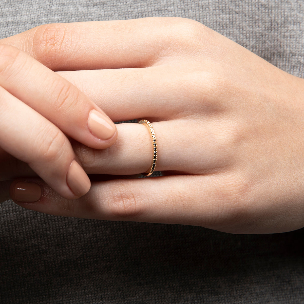 GOSSAMER Black and White Diamond Ring
