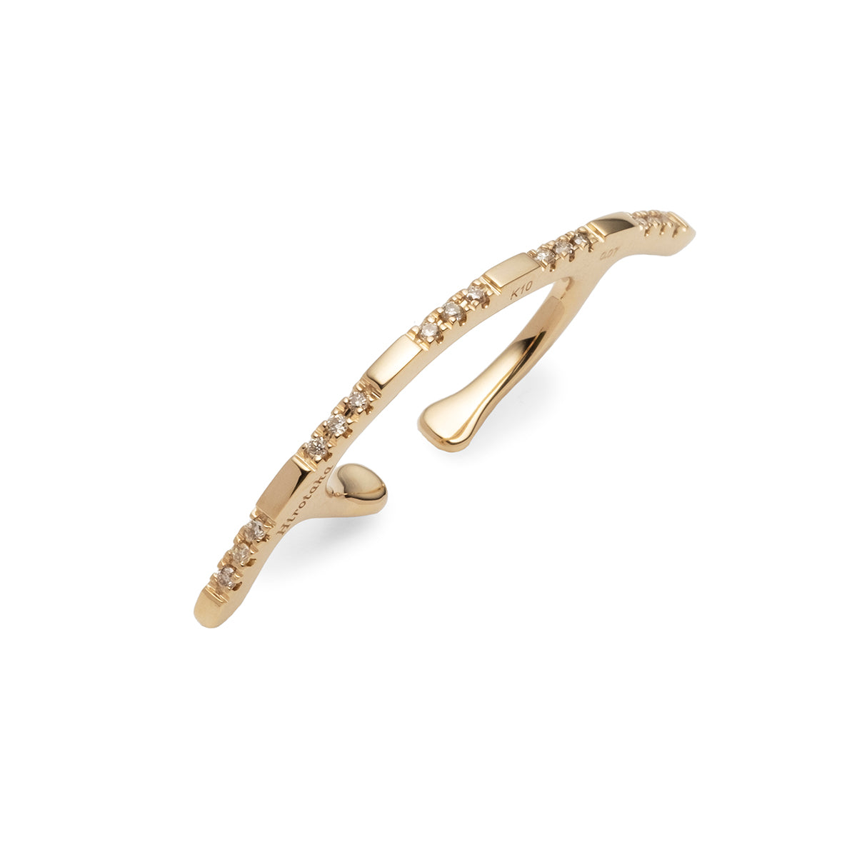 BOW Diamond Ear Cuff Large size