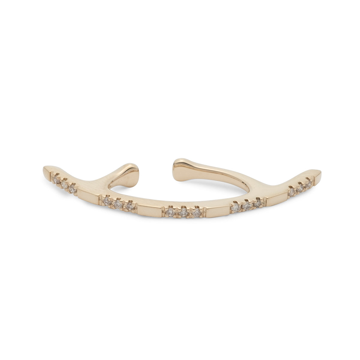 BOW Diamond Ear Cuff Large size