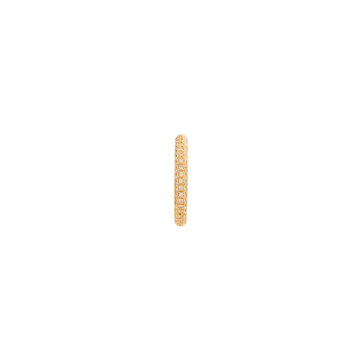 18K ALL ABOUT BASICS 3-Row Pavé Diamond Ear Cuff Small size