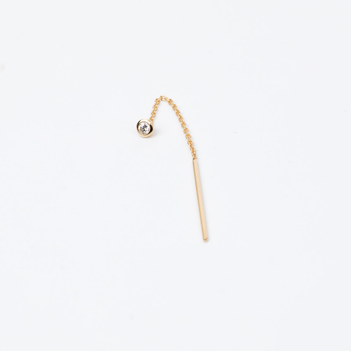 18K MANHATTAN Diamond Chain Earring Small size