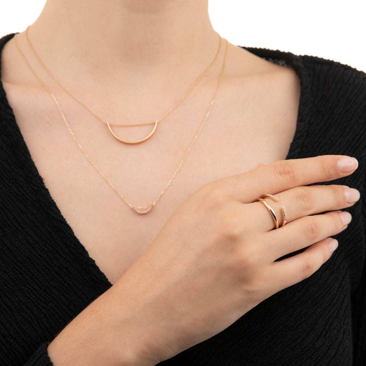 BOW Diamond Necklace Small size