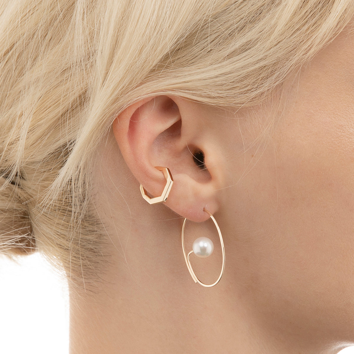 Akoya Pearl Floating Earring