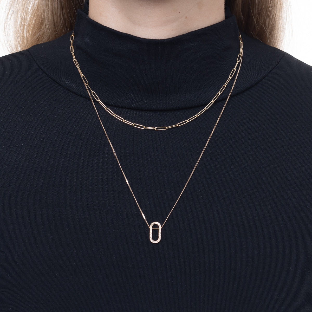 BELUGA Oblong Diamond Necklace