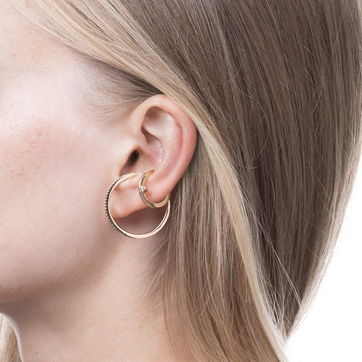 GOSSAMER Oversized Diamond Ear Cuff Large size