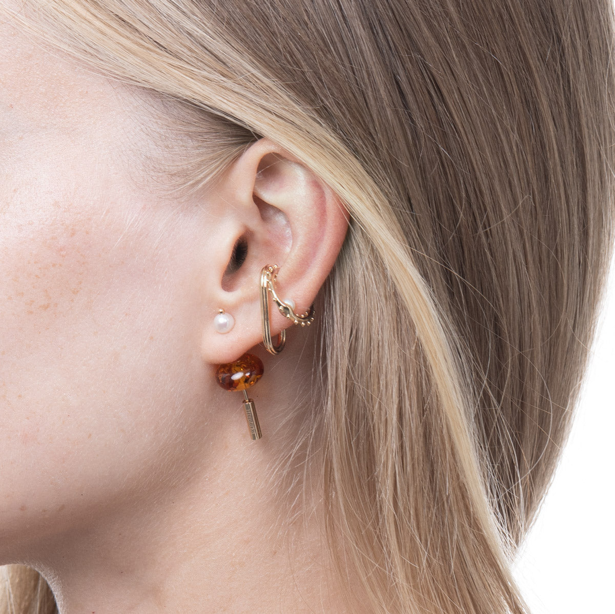 Mini SPEAR Earring, Amber