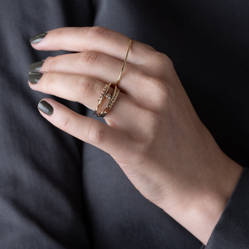 18k "Industria" Double Finger Ring
