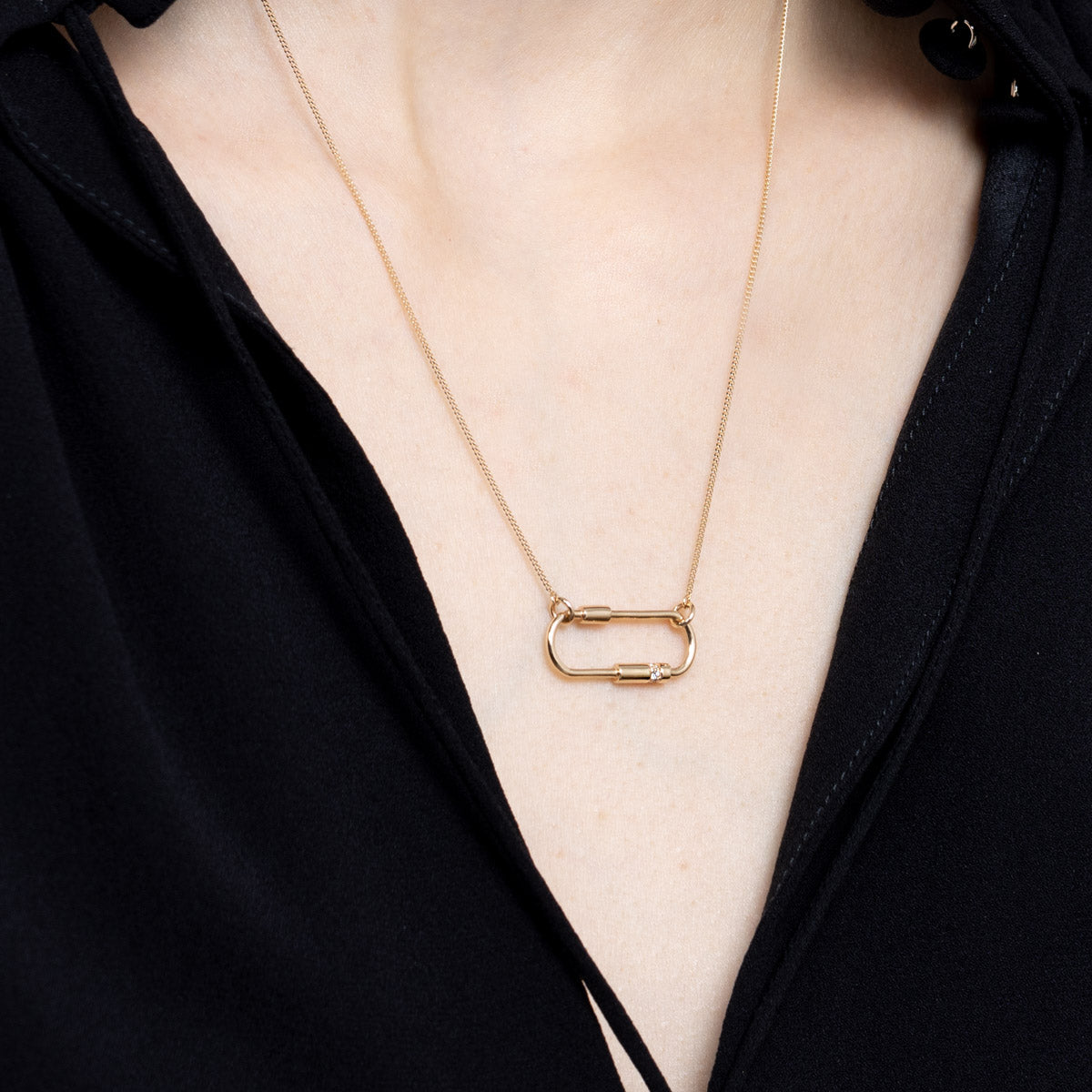 MIRÓ Diamond Cylinder Necklace
