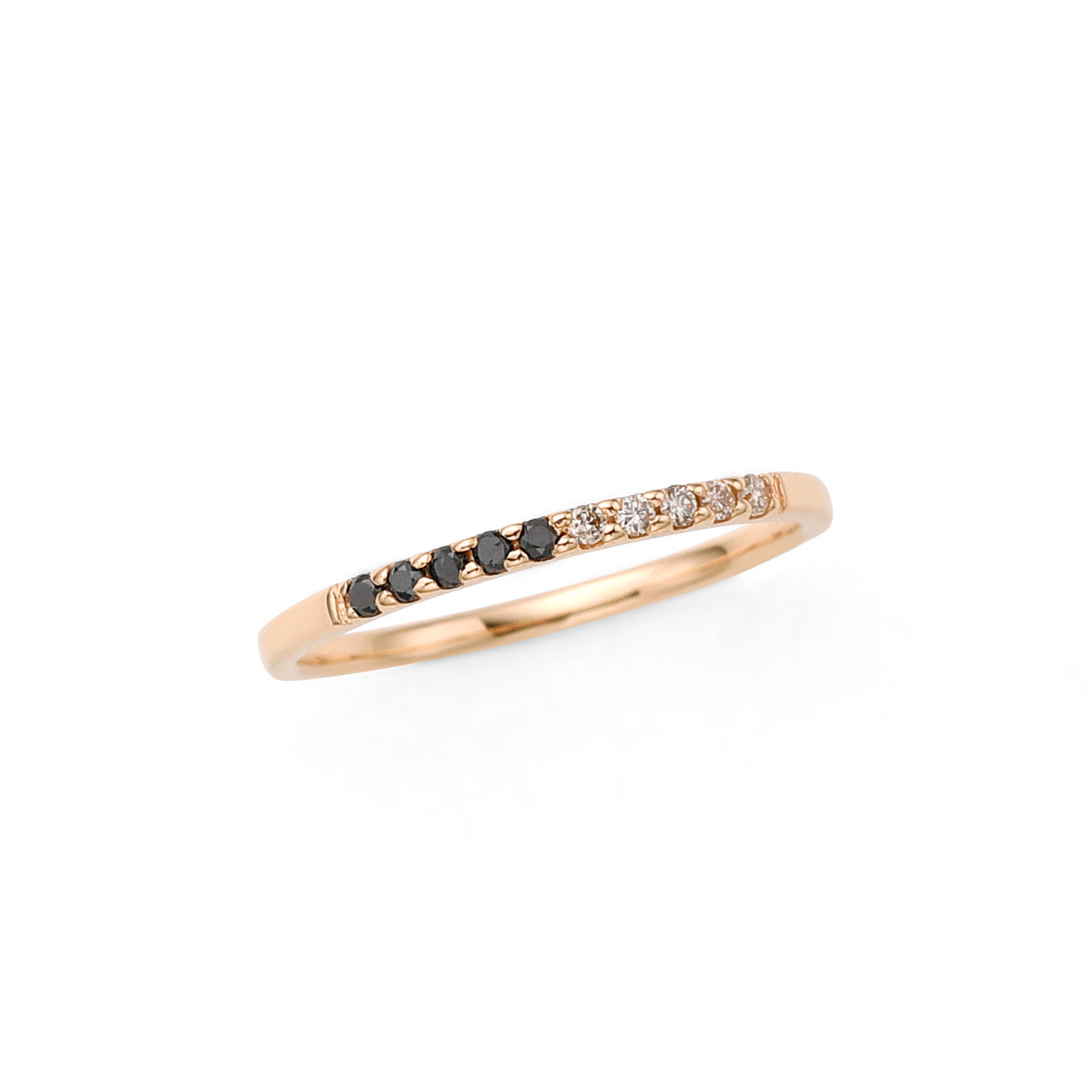 GOSSAMER Black and White Diamond Pinky Ring