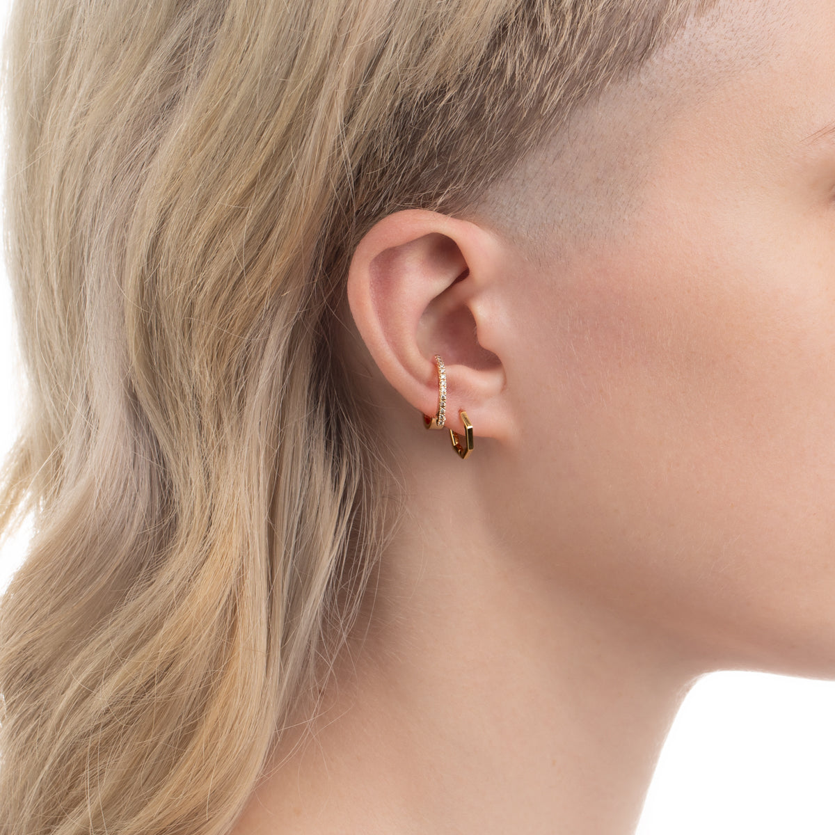 18K MANHATTAN Octagon Earring