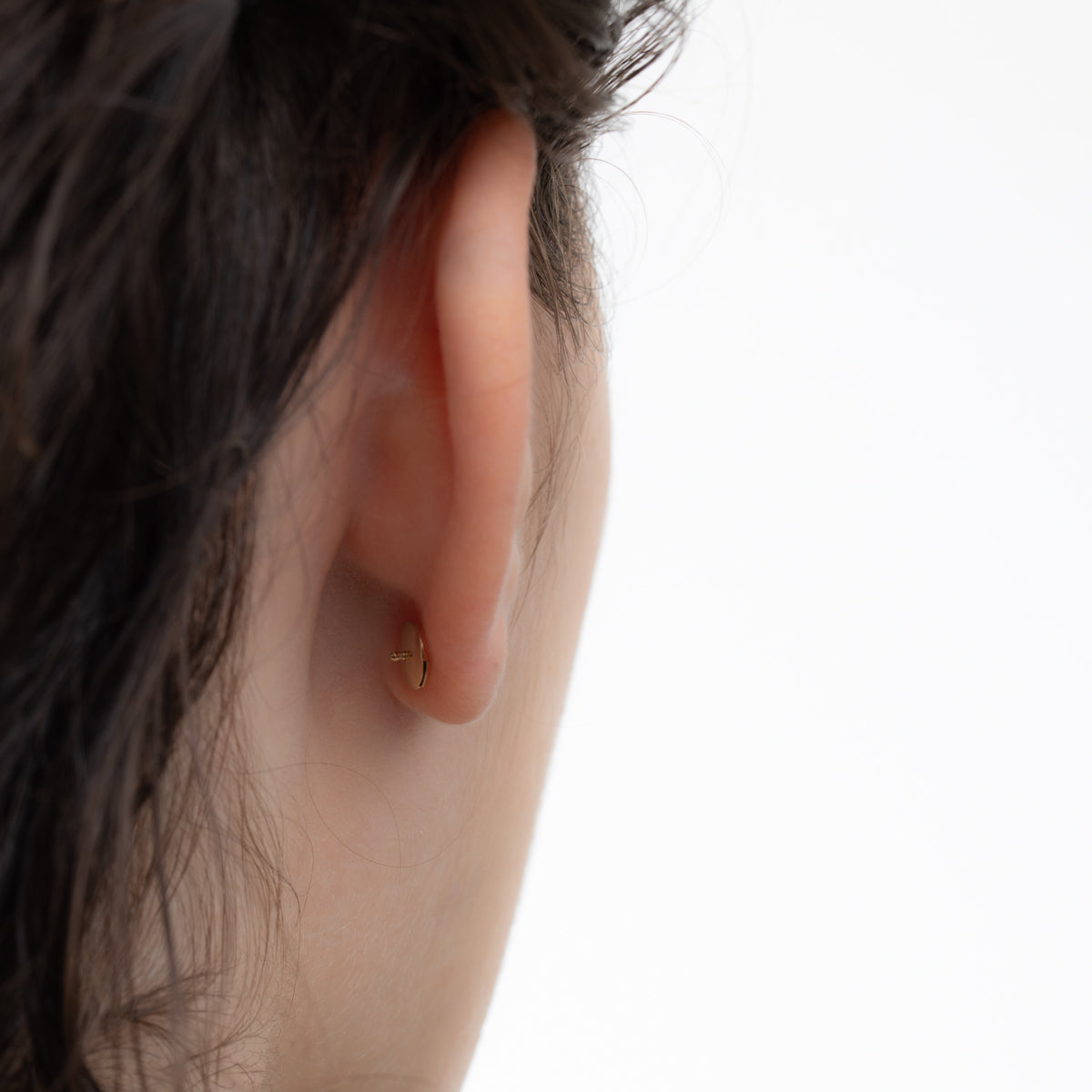 18K BIRD OF PARADISE Double Stone Earring White and Black Diamond