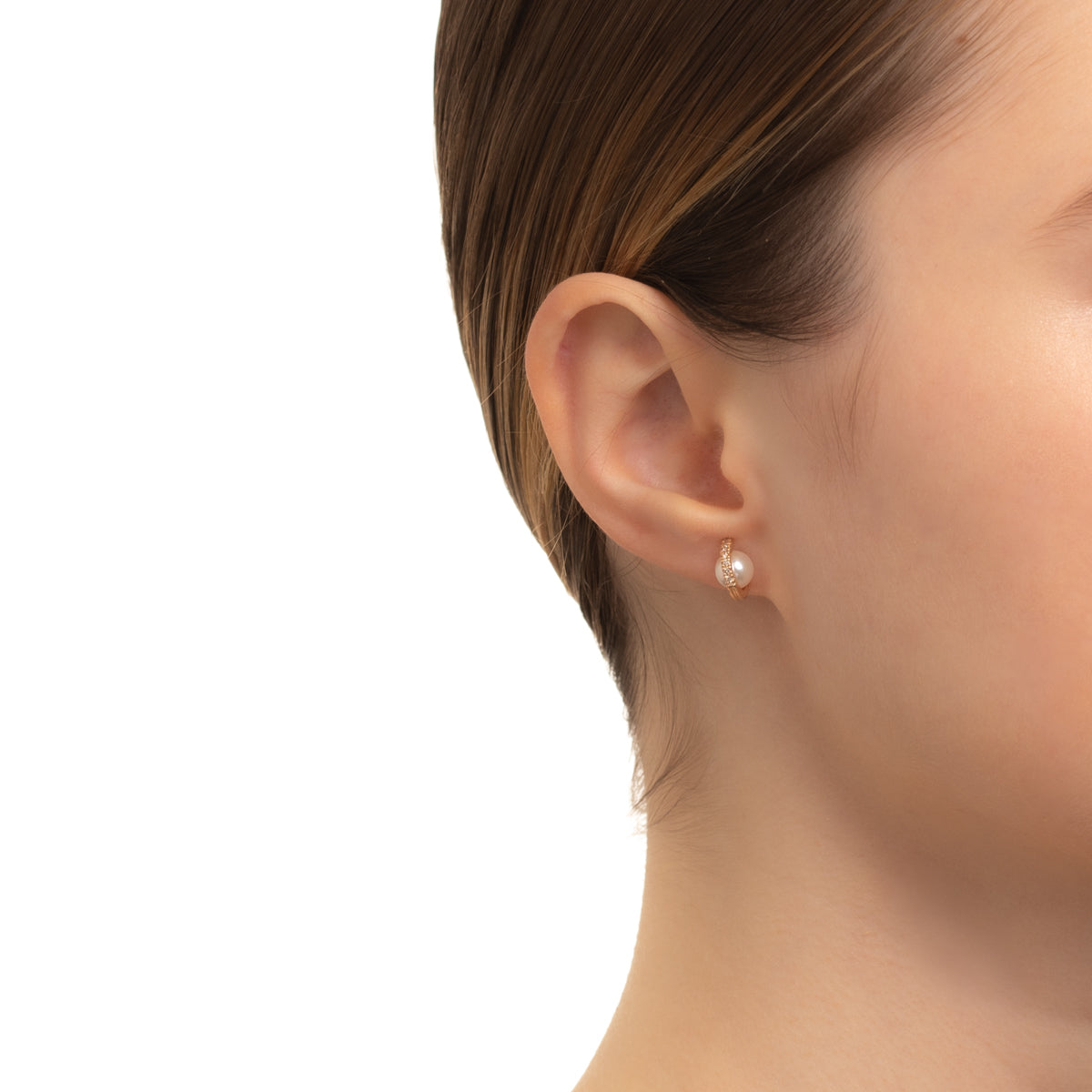 BELUGA Pearl Diamond Earring Small size