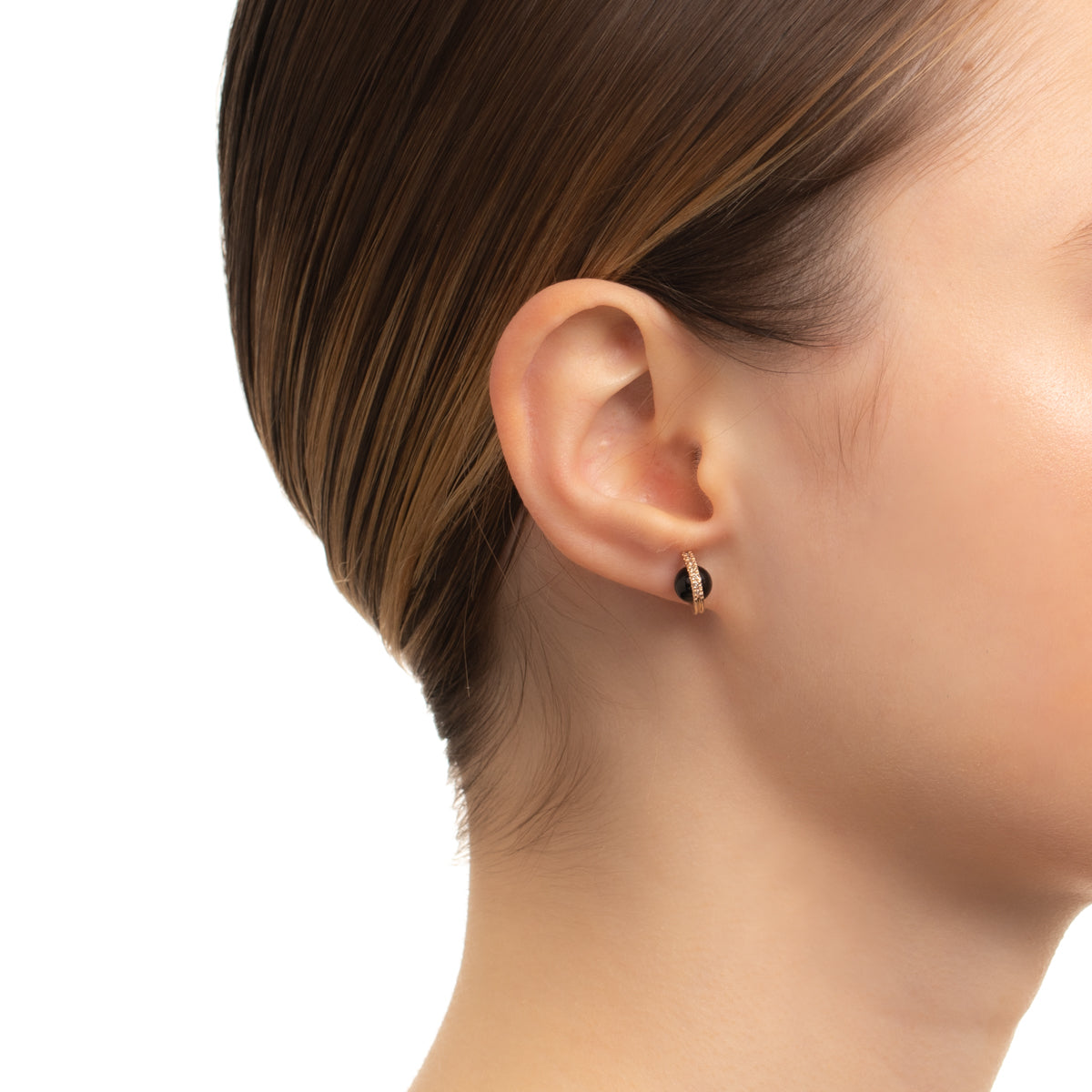 BELUGA Onyx Diamond Earring Small size