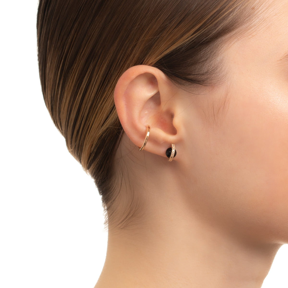 BELUGA Onyx Diamond Earring Small size