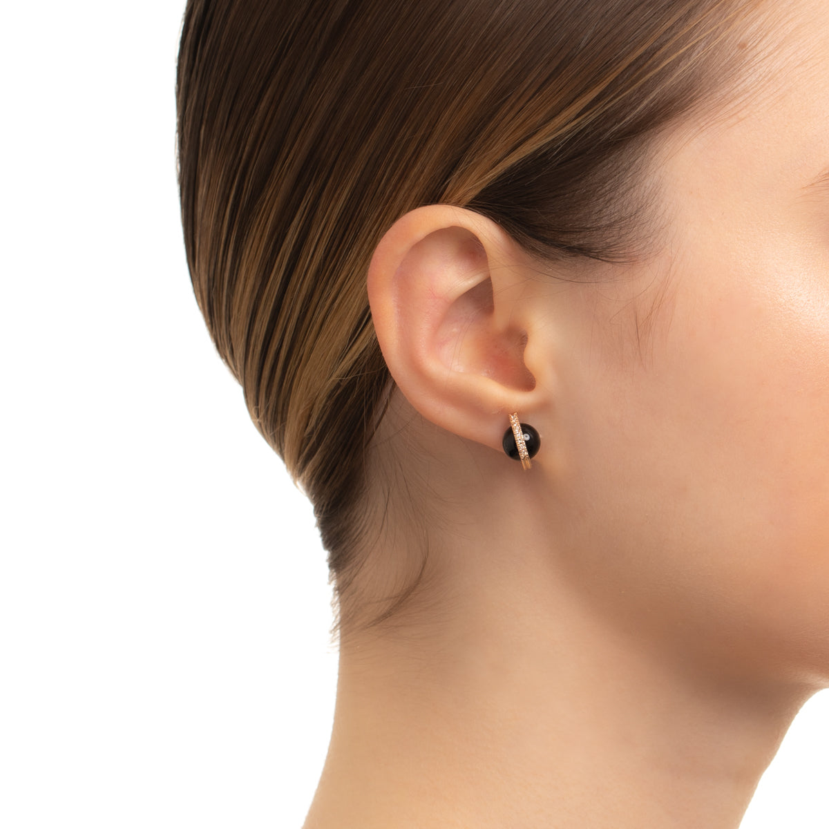 BELUGA Onyx Diamond Earring Medium size