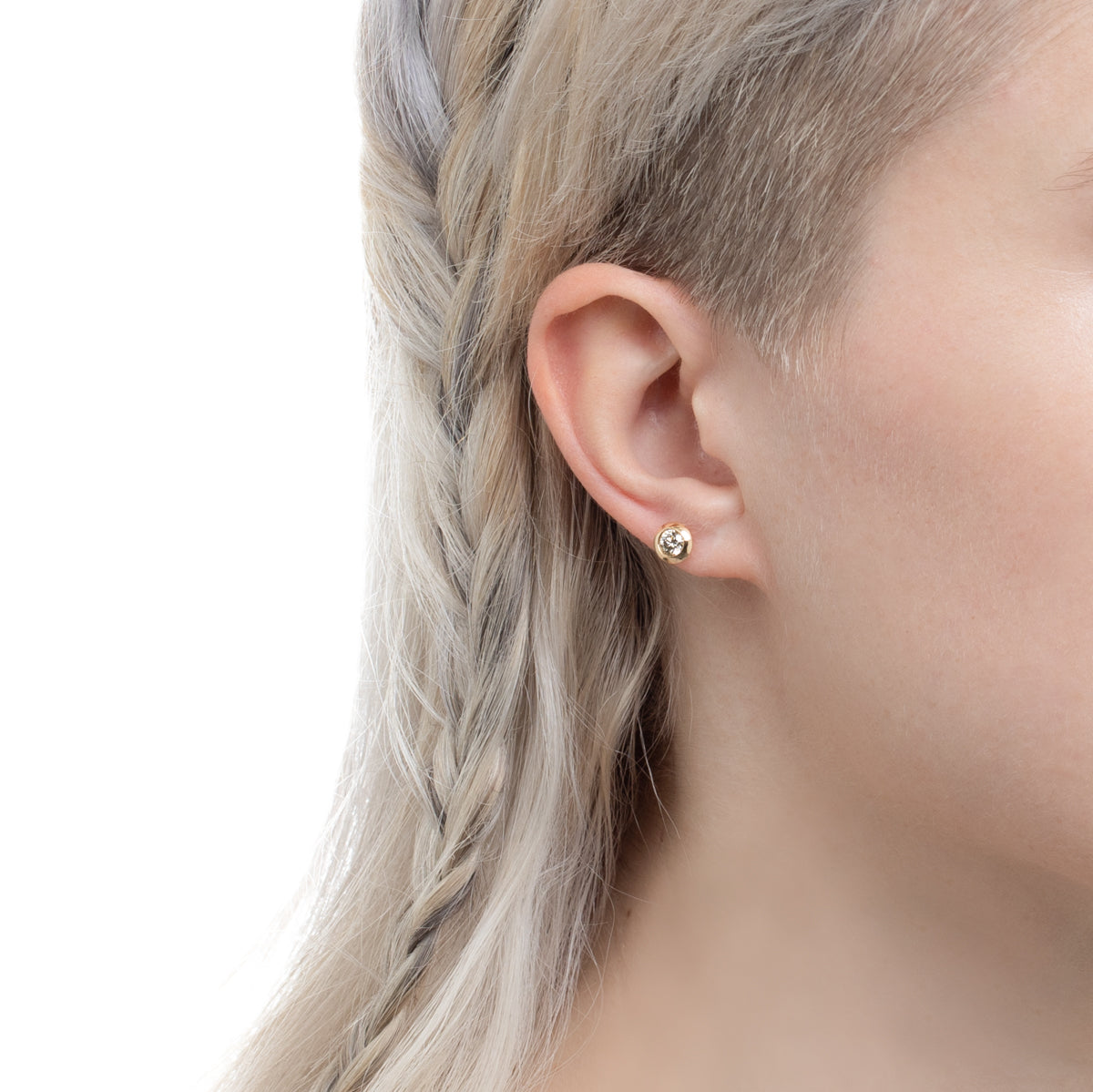 18K CASCADE Diamond Stud Earring