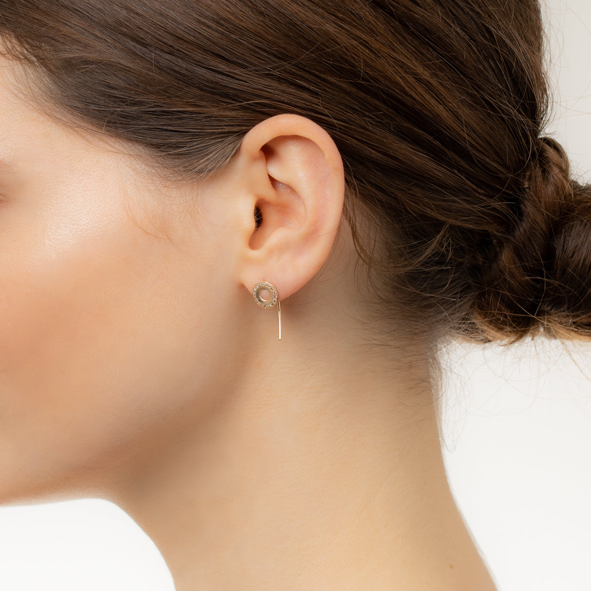 WHEEL OF FORTUNE Diamond Short Arrow Earring