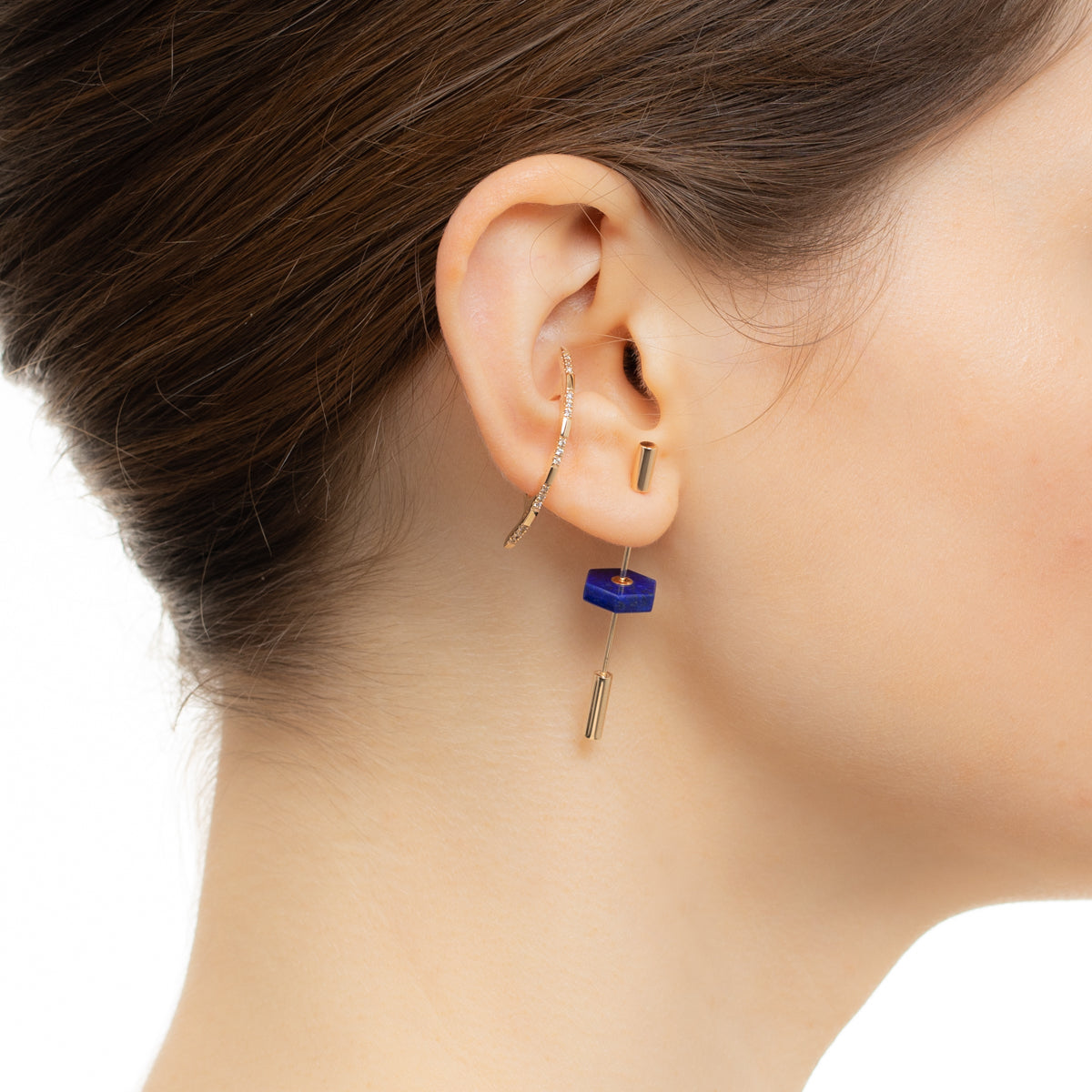 Short SPEAR Earring, Lapis Lazuli