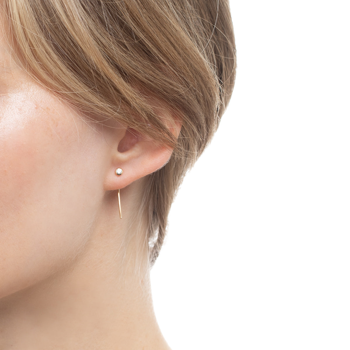 18K ALL ABOUT BASICS Diamond Short Arrow Earring