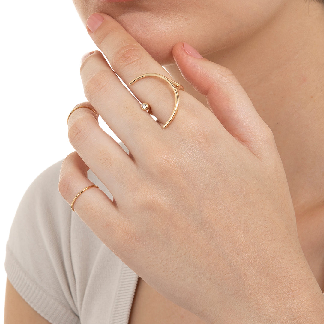 【Made-To-Order】 TREEHOPPER Diamond Cuff Ring