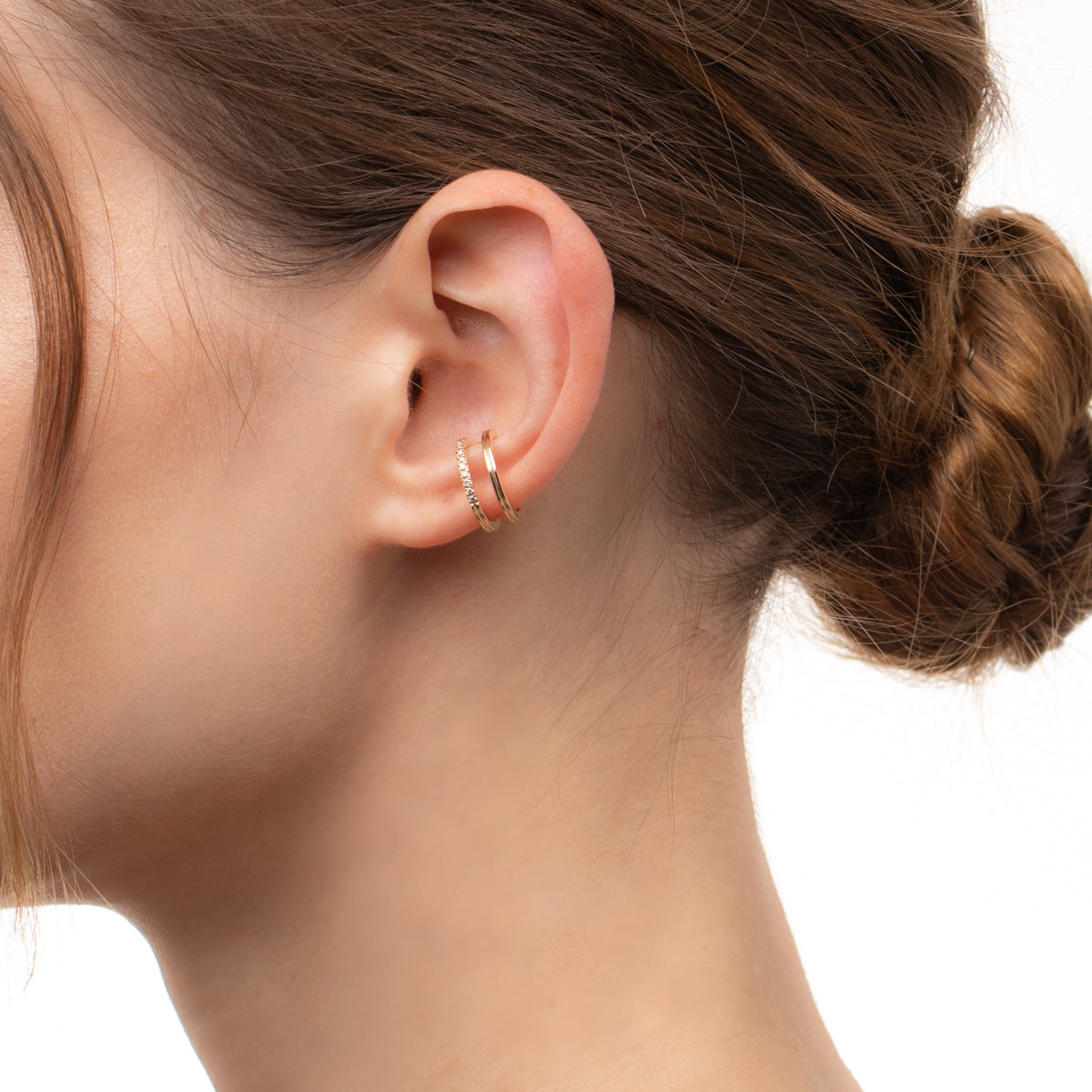 GOSSAMER Double Line Diamond Ear Cuff