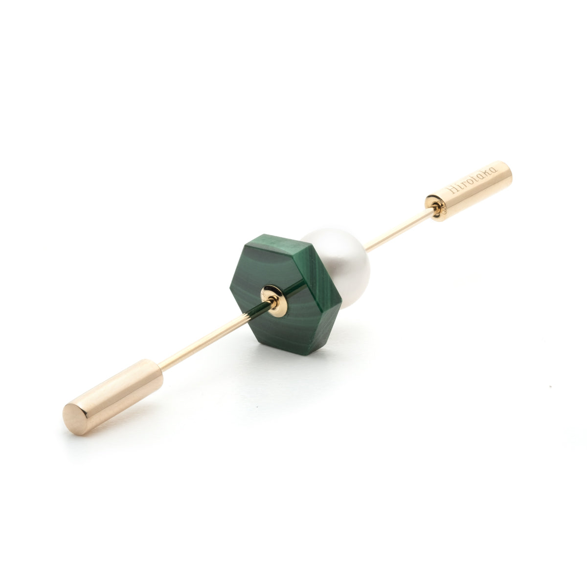 SPEAR Earring, Pearl & Malachite