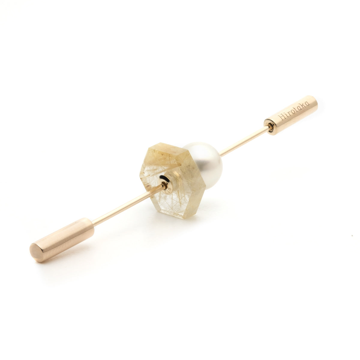 SPEAR Earring, Pearl & Rutile