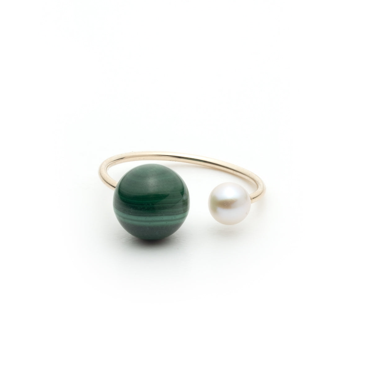 Malachite Akoya Pearl Ear Cuff
