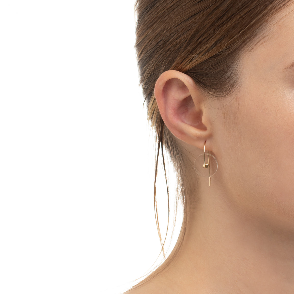 ORBITAL Quartz Hook Earring Small size