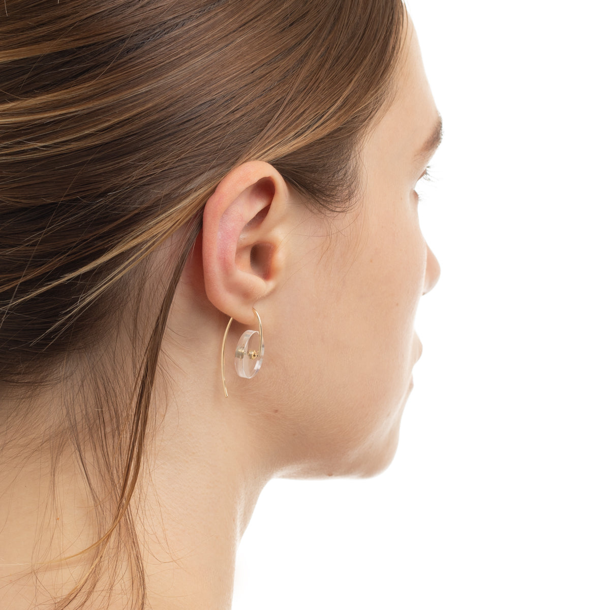 ORBITAL Quartz Hook Earring Small size