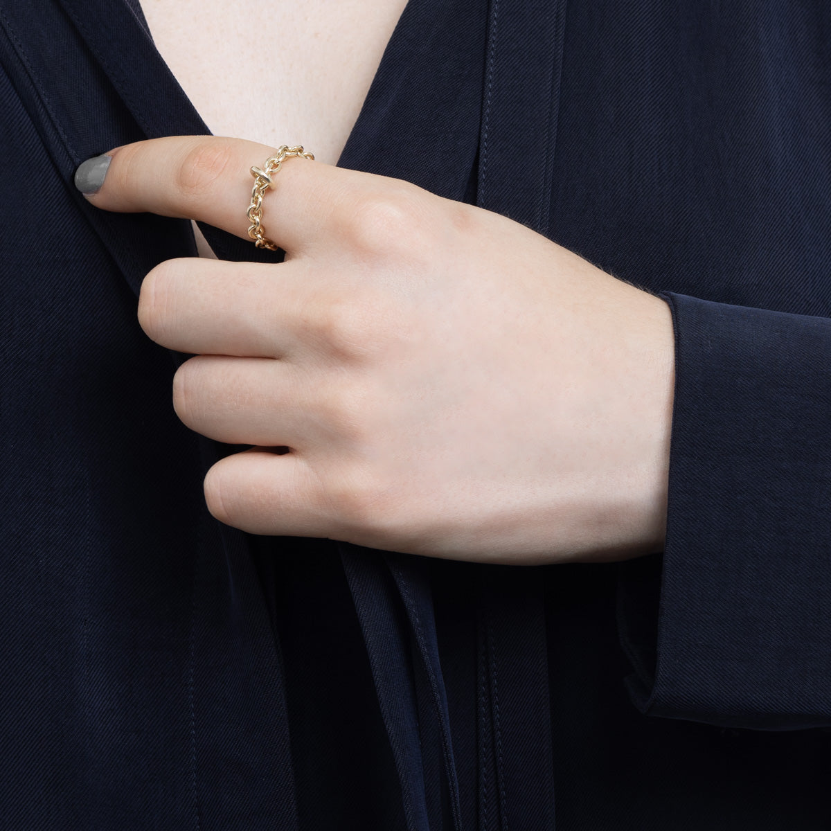18K ALL ABOUT BASICS Chain Ring Large size