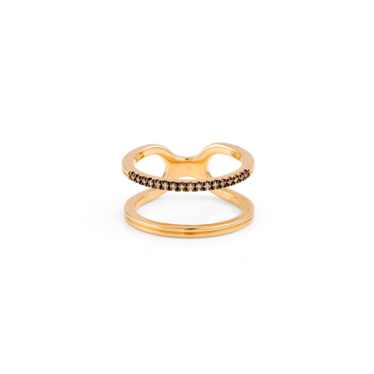 【Made-To-Order】 BELUGA Diamond Double Line Ring