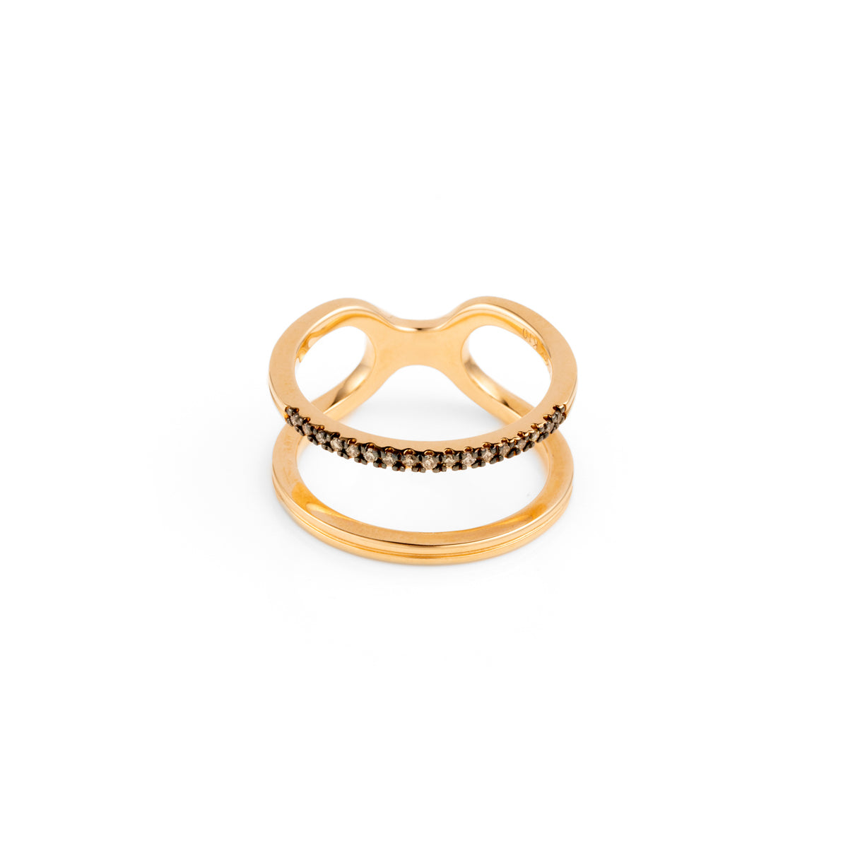 【Made-To-Order】 BELUGA Diamond Double Line Ring