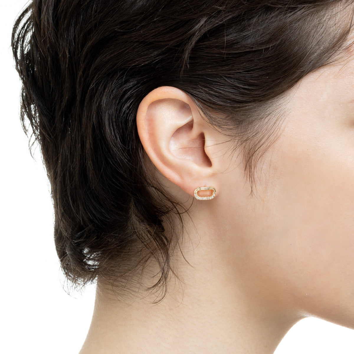 BELUGA Oblong Diamond Earring