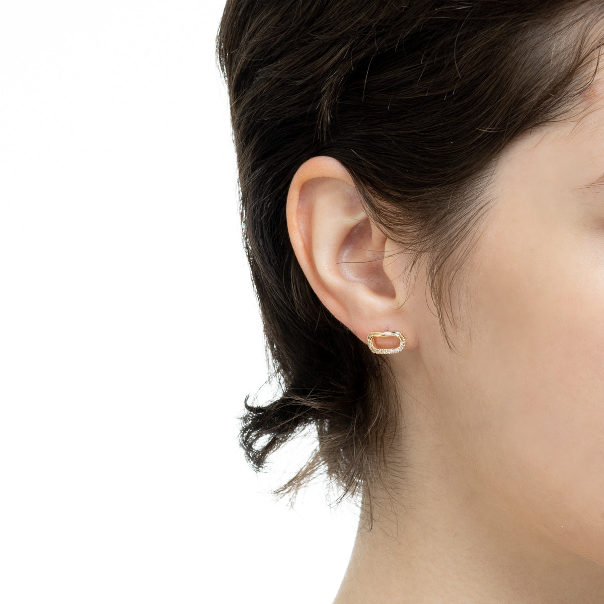 BELUGA Oblong Diamond Earring