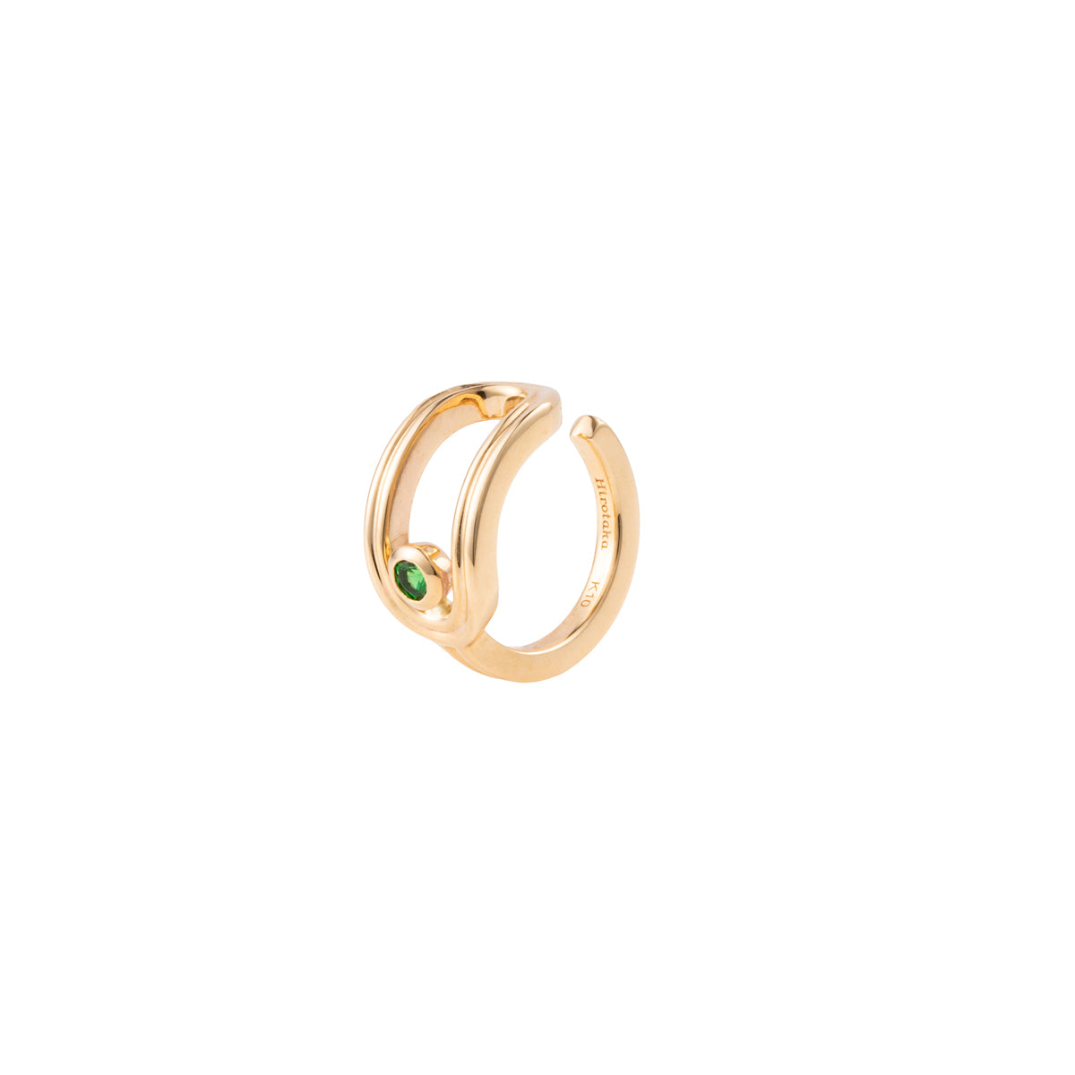 BELUGA Oblong Green Garnet Ear Cuff