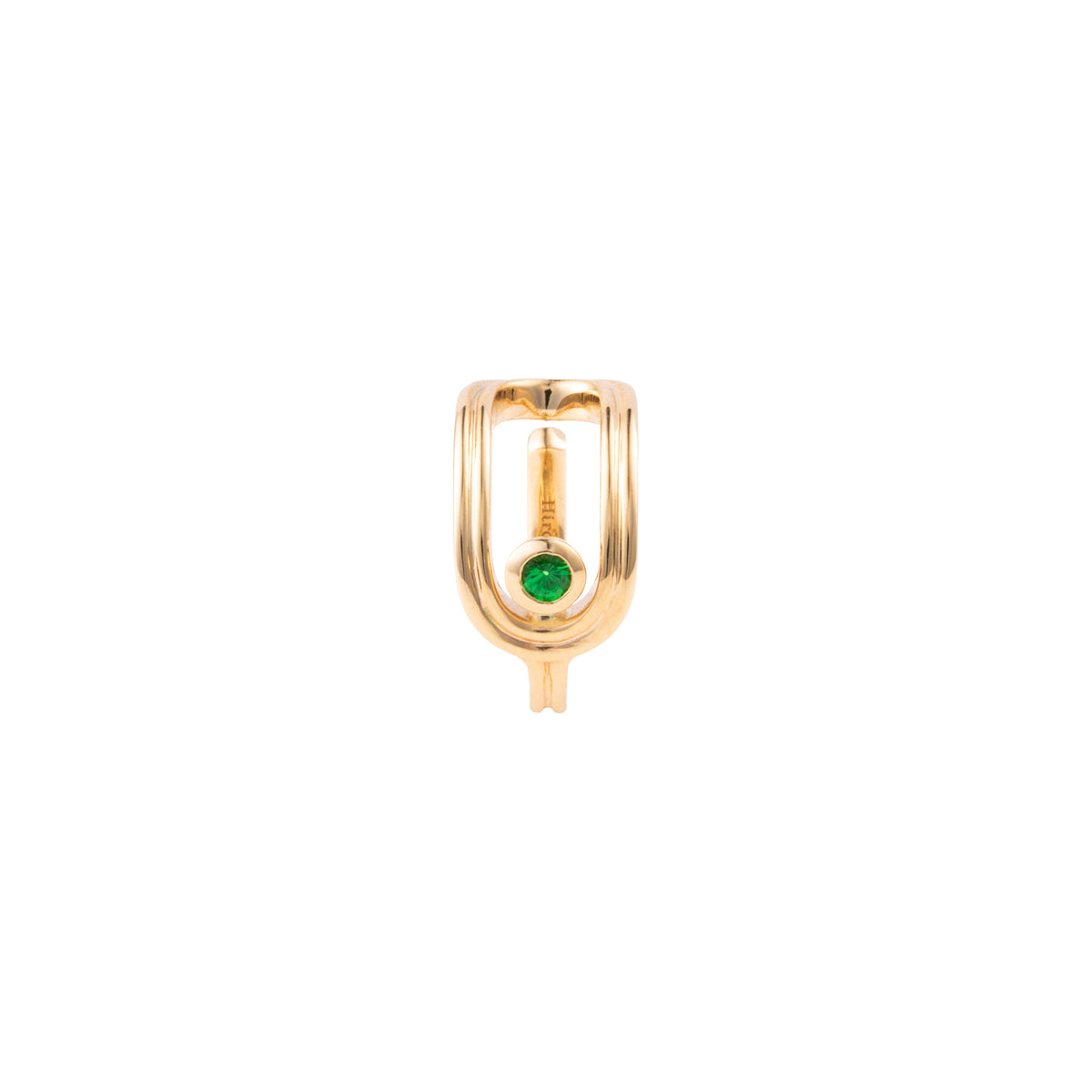 BELUGA Oblong Green Garnet Ear Cuff