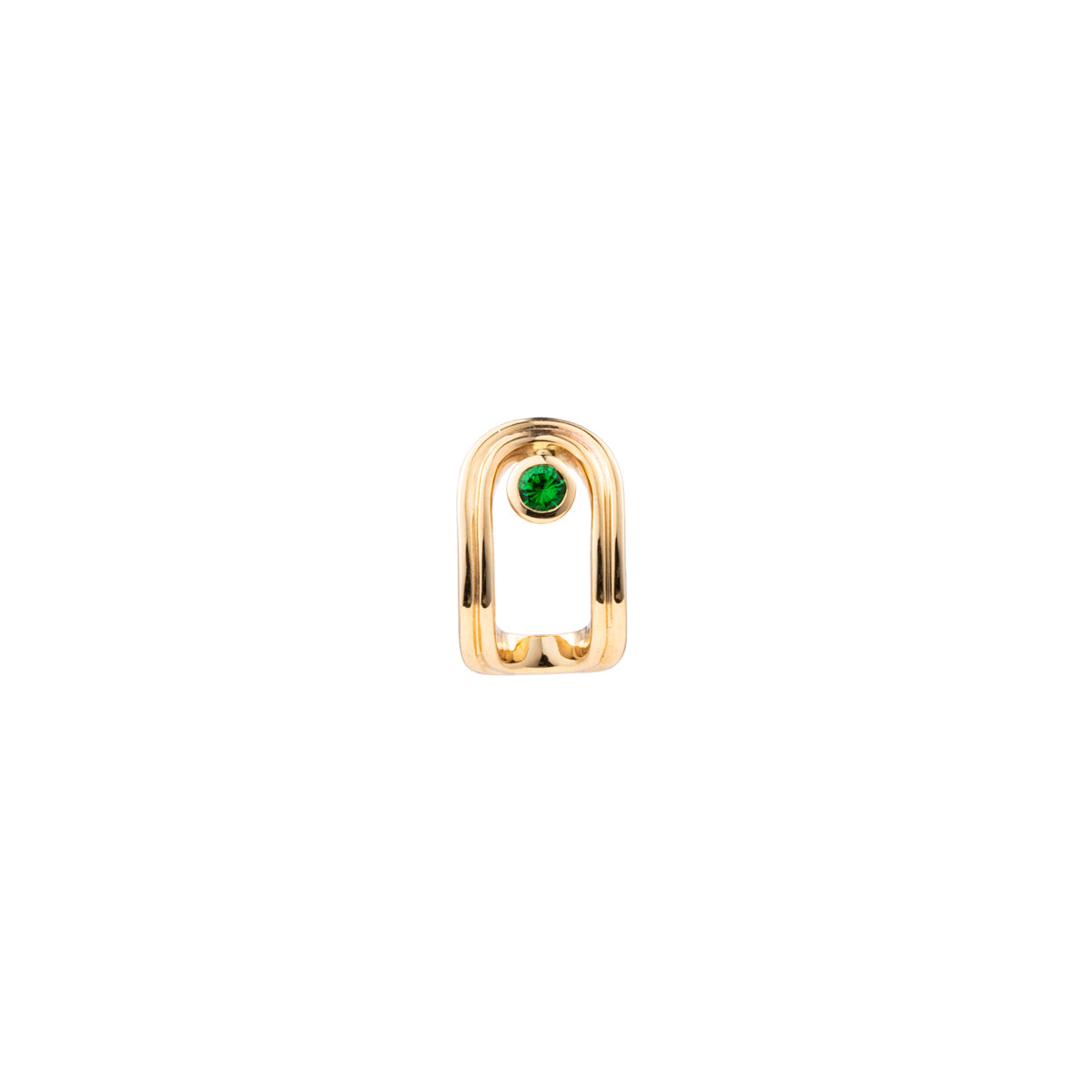 BELUGA Oblong Green Garnet Earring